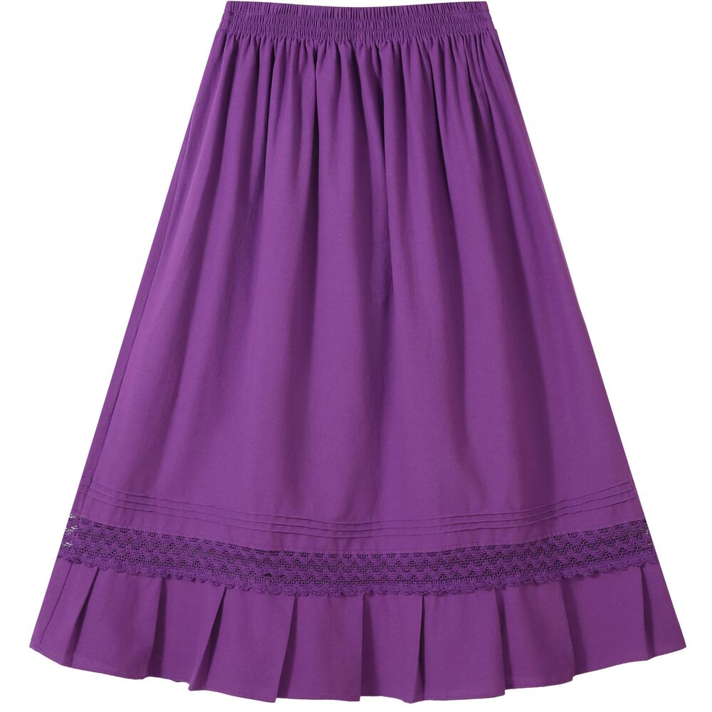 6811 Mexican Skirt Fiesta Theme Party Skirt Maxi Lace Traditional Dannce